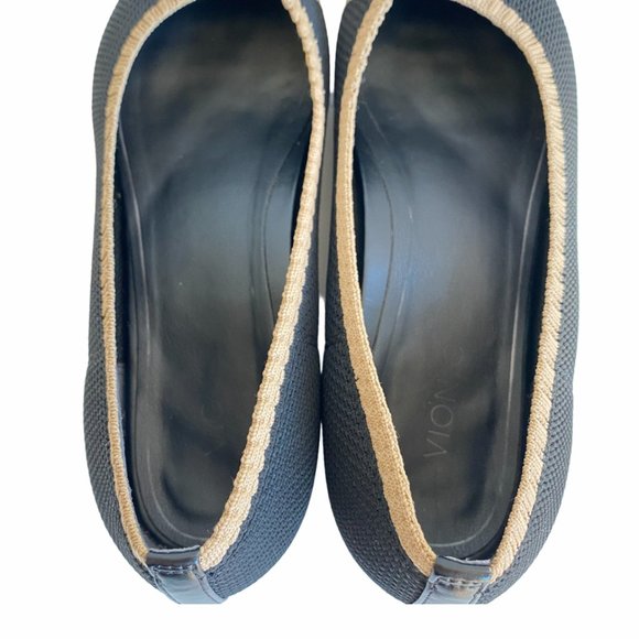 Vionic Dahlia Black Knit Ballet Flat Slip On Shoes Sz 9 - Picture 6 of 10